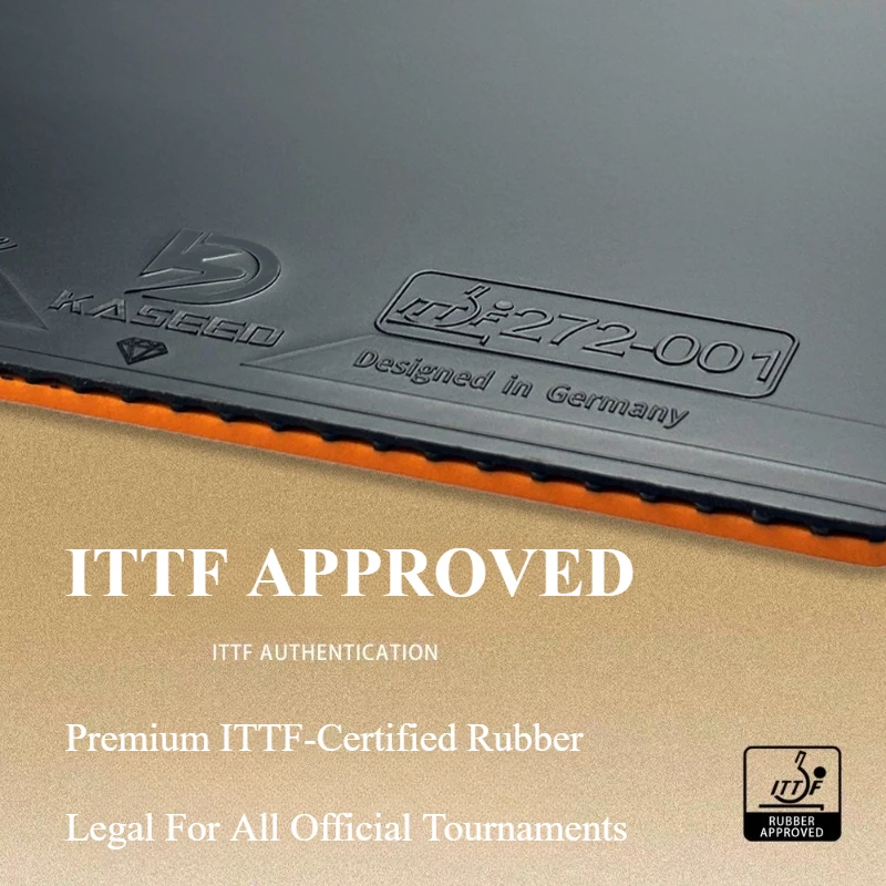 KASEED G1 Table Tennis Rubber Sheet ITTF Approved Sticky High Density Sponge Inverted Rubber Ping Pong Rubber Sheet Loop Attack