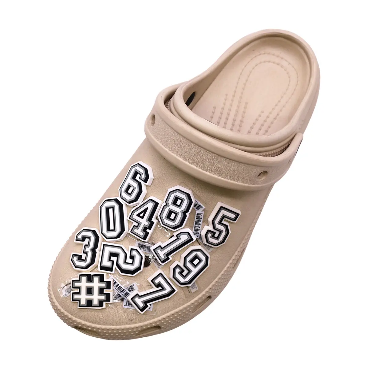 1 Pcs Original Digit Shoe Charms Accessories Numbers 0 To 9 PVC Durable Sandals Upper Buckle Badge Clog Pin Decorations