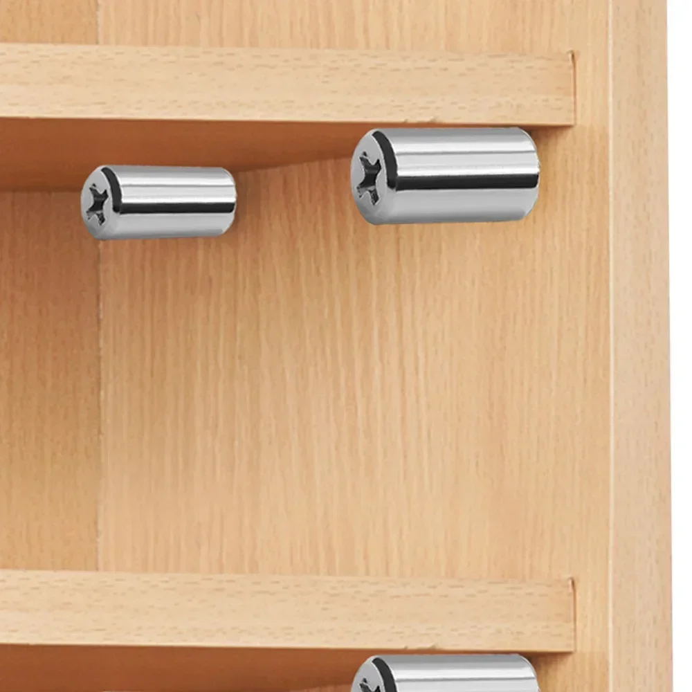 120/10PCS Self Tapping Screw Layer Plate Holder Wardrobe Septum Brackets Fixed Screws Shelf Support Pegs with Non-Slip Sleeves