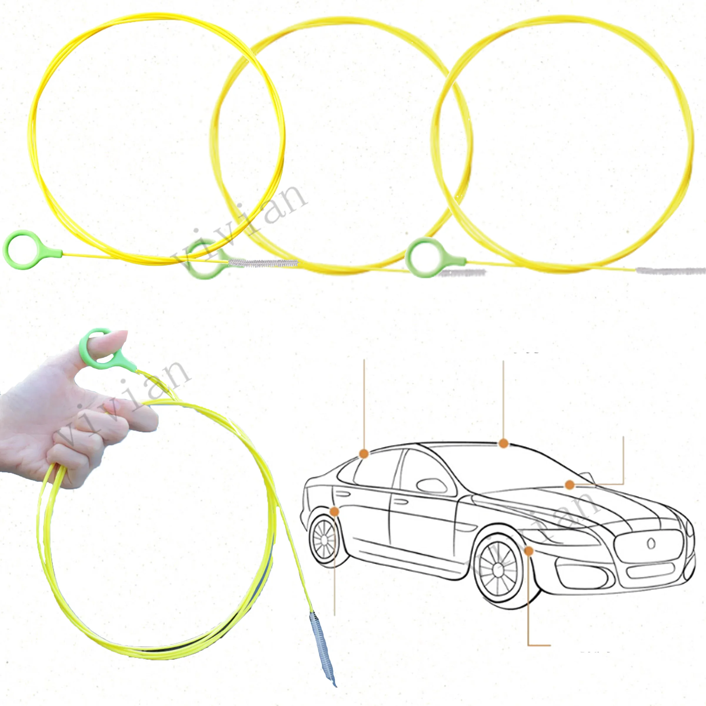 

Щетка для чистки сливного отверстия 2,3 м, гибкая автомобильная дренажная щетка для чистки люка на крыше, скраб, аксессуары для инструментов, щетка для дренажной трубы в świetlik