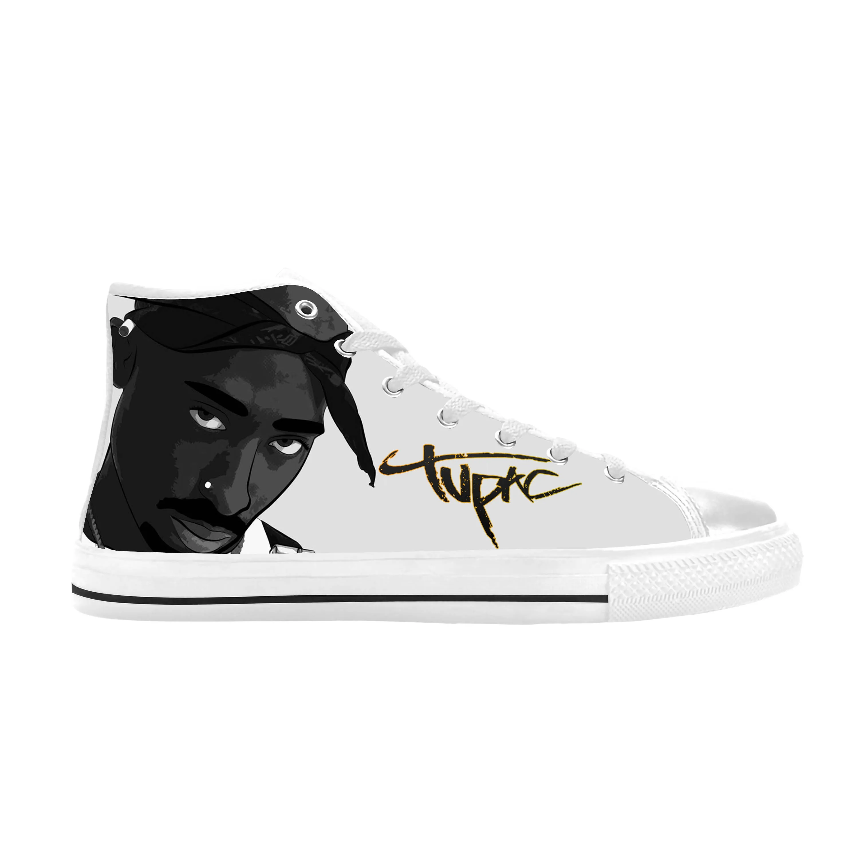 Tupac Hip Hop Rap Rapper 2pac Makaveli Music Rock Casual Cloth Shoes High Top Comfortable Breathable 3D Print Men Women Sneakers