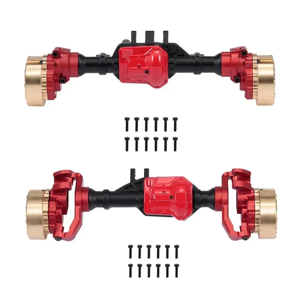 1/10 Trxs TRX-4 RC 크롤러 자동차 DIY RC 액세서리용 금속 전면 후면 브리지 액슬 샤프트