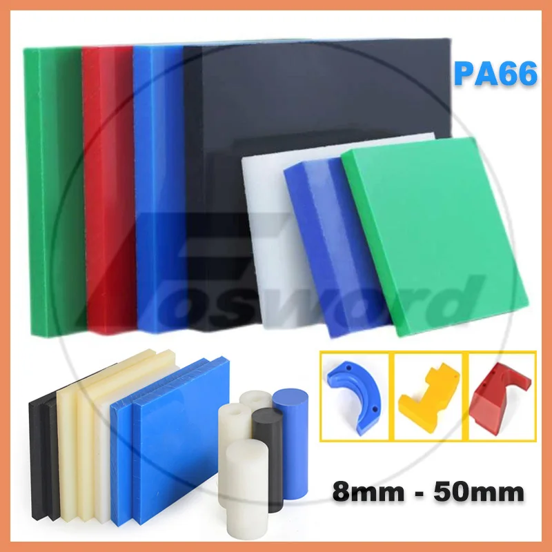 1PCS PA6 Nylon Engineering Plastic Sheet Cut to Size Block Panel CNC Machining Board 50x50 100x100 100x200 200x200 300x300mm