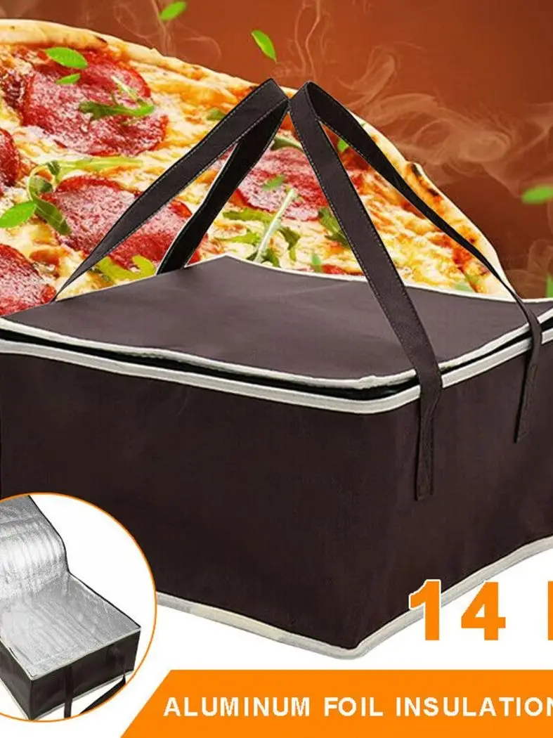 

44*44*25cm Food Pizza Delivery Insulated Bag Waterproof Camping Warmer Cold Thermal Bag Kit Food Foil Thermal Insulation Bag