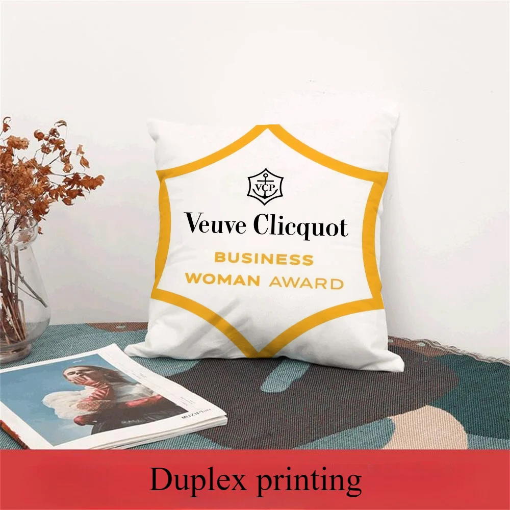 Pillow Cover Veuve -clicquot Ponsardin Decorative Pillowcase Autumn Decoration Pillows for Sofa Home Decor Items Cushion Covers