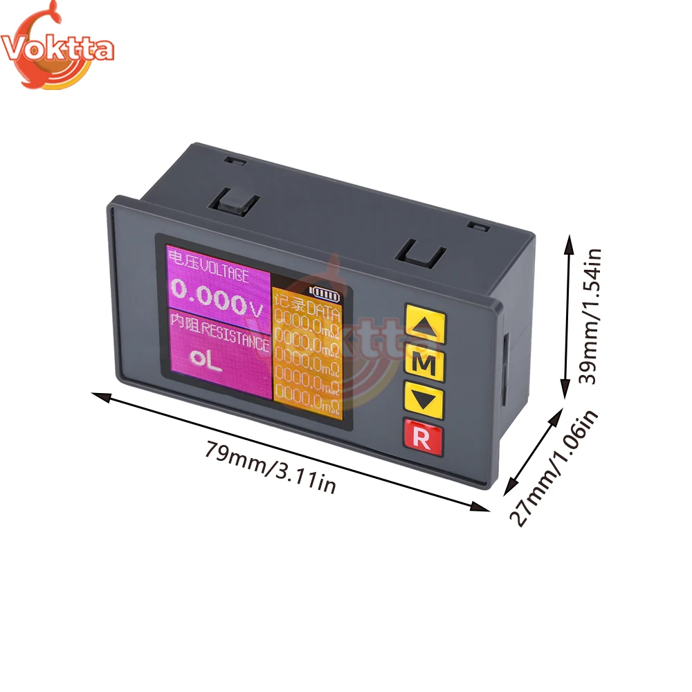 New DC5V Battery Voltage Internal Resistance Tester LCD Display Universal 18650 Lithium Battery Tester Voltage Detection 4-wire