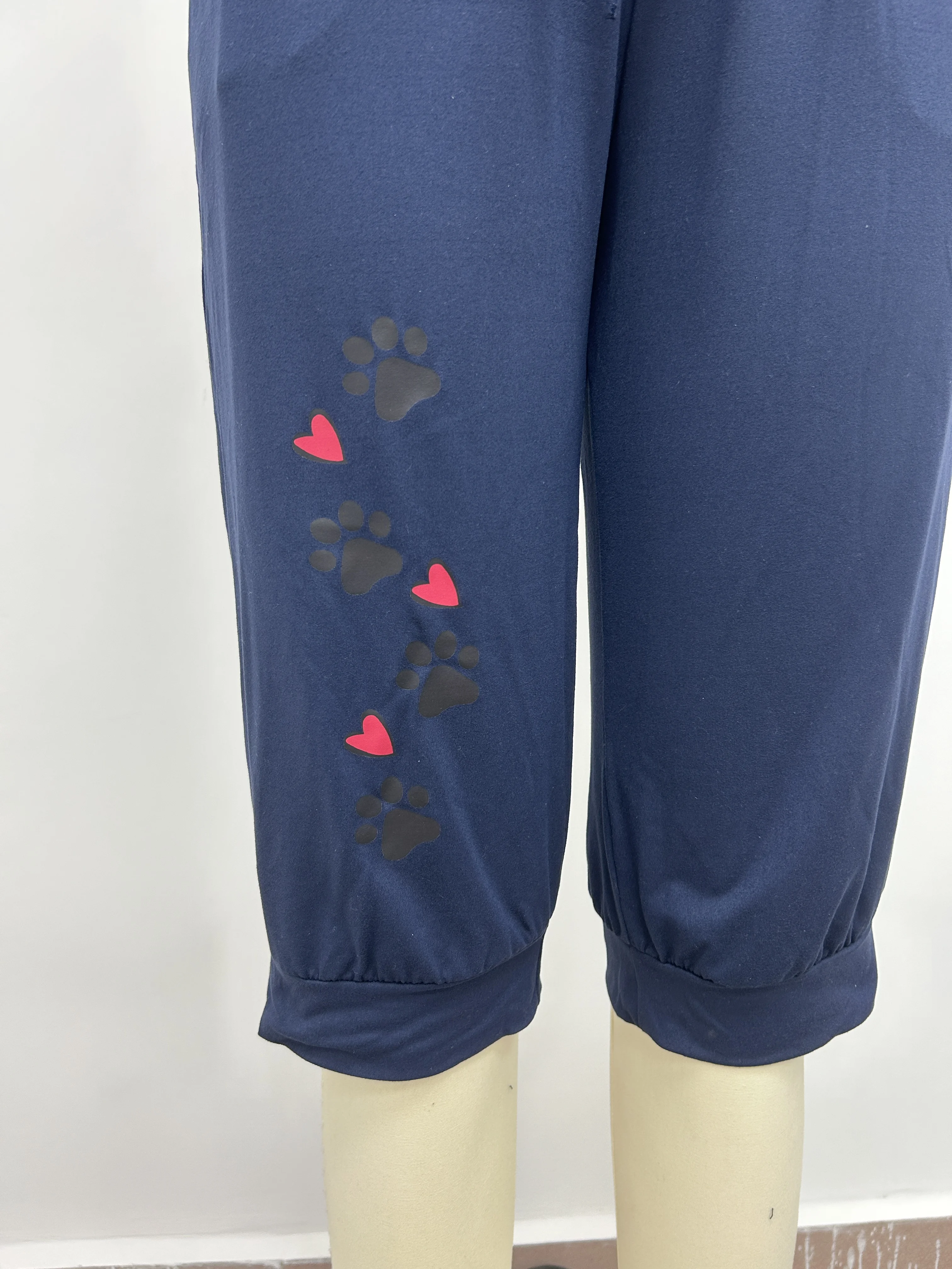 AliExpress Europäische und amerikanische grenzüberschreitende Sommer neue bedruckte, elastische Taille, Taschenbindung, kurze Hose