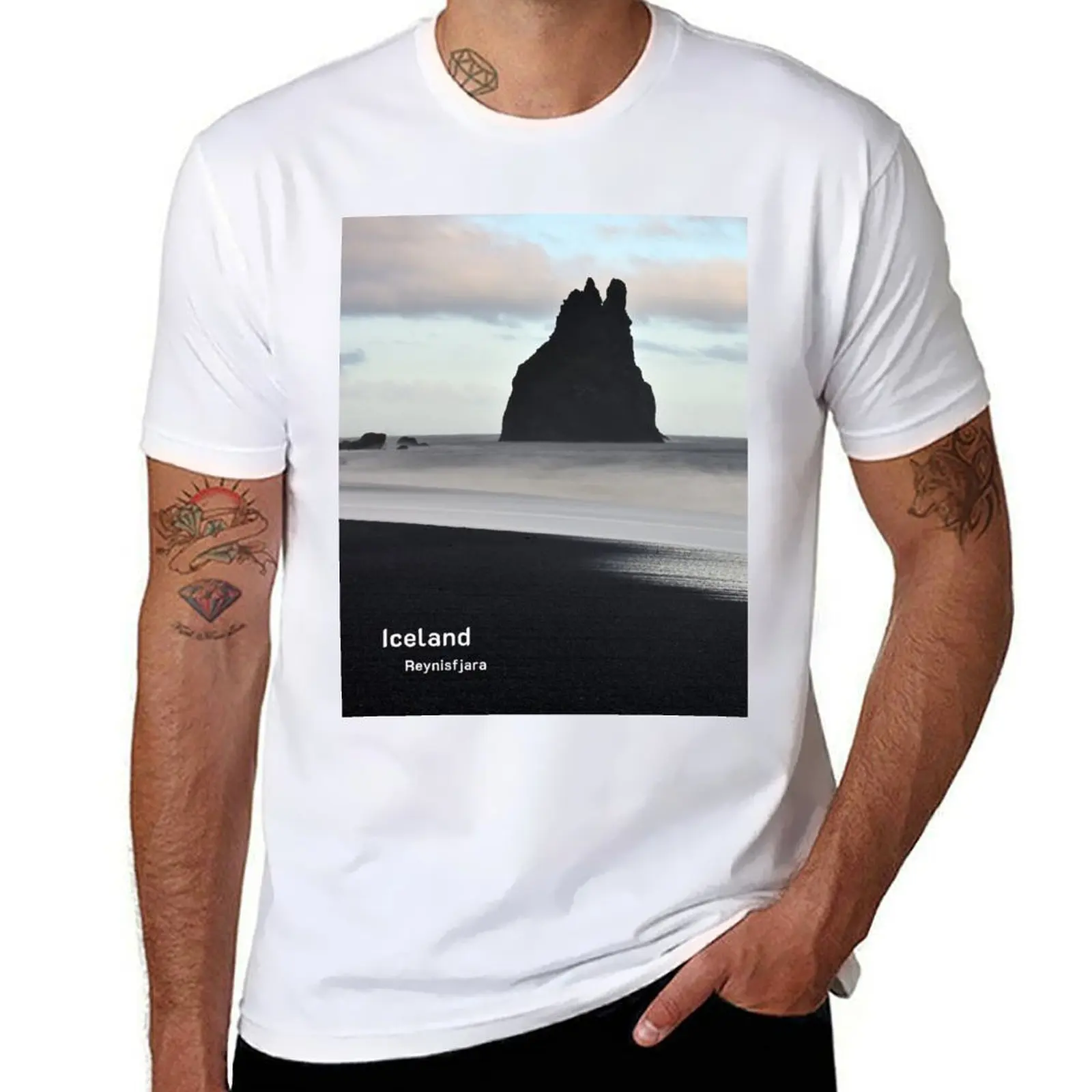 

Reynisfjara Beach in Iceland, Original photography T-Shirt t shirts with prints T-Shirt