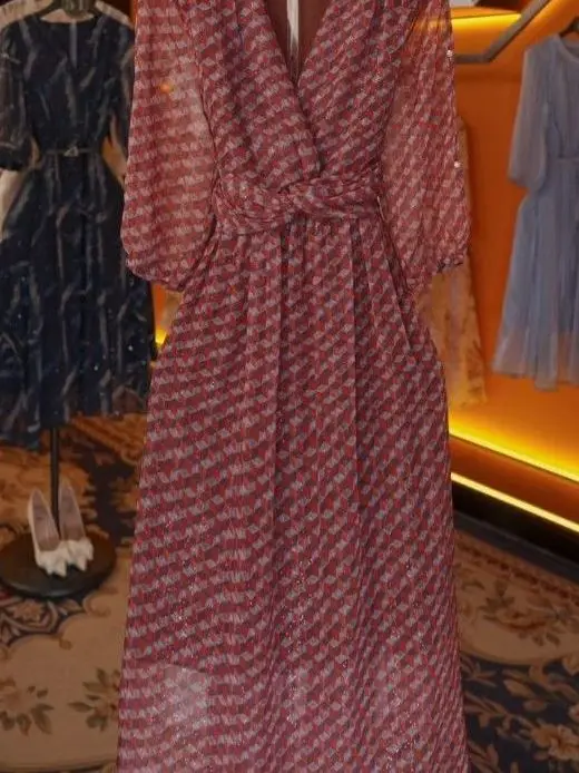 تنورة Ele Summer Dr النسائية ذات الخصر العالي على شكل حرف a من قماش الشيفون الناعم مطبوعة على شكل حرف V كاجوال فاخرة من Age-Defng