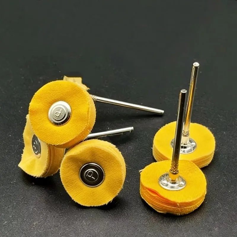 

17Pcs 3mm Yellow Polishing Cloth Wheel, Wear-resistant No Lint, for Jewelry Watch Metal Polishing, Rotary Tool Accessory