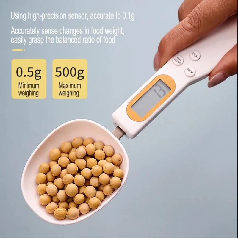 Electronic Weighing Spoon LCD Digital Kitchen Scale Cooking Food Weight Measuring Tool USB Charging, Battery Type 1 Pc