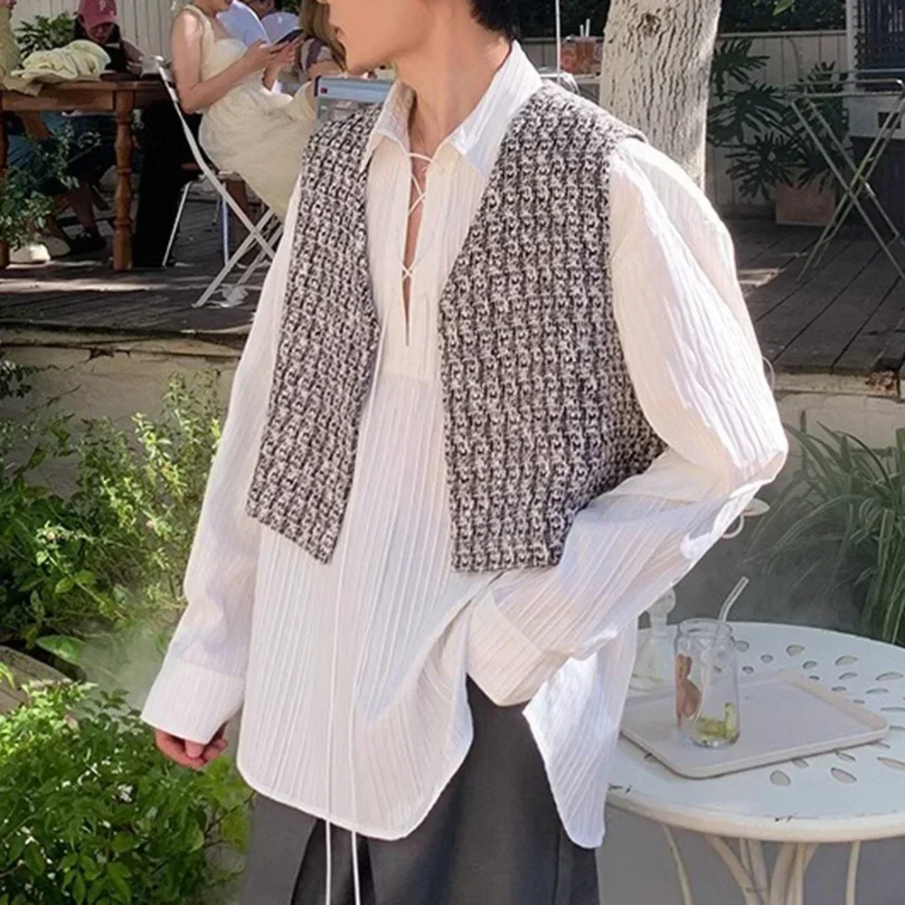 

Ежедневные мероприятия 2XL M Драпированная рубашка с длинным рукавом Модные винтажные свободные рубашки Модные топы Легкая эластичная ткань