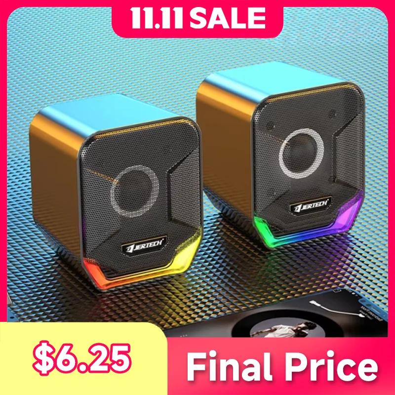 

S4 Mini Speaker 2-in-1 Waterproof LED Light Speaker Gaming Computer RGB Sound System