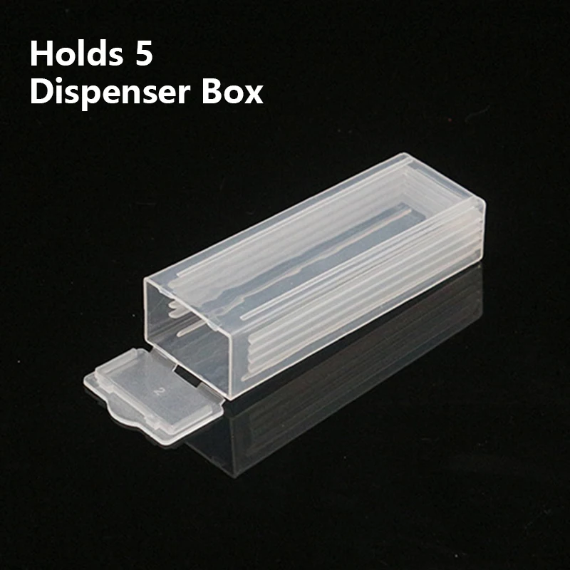5Pcs Plastic Microscope Slide Packing Box Portable Laboratory ABS Plastic Microscope Slides Holder Storage Box Dispenser Box