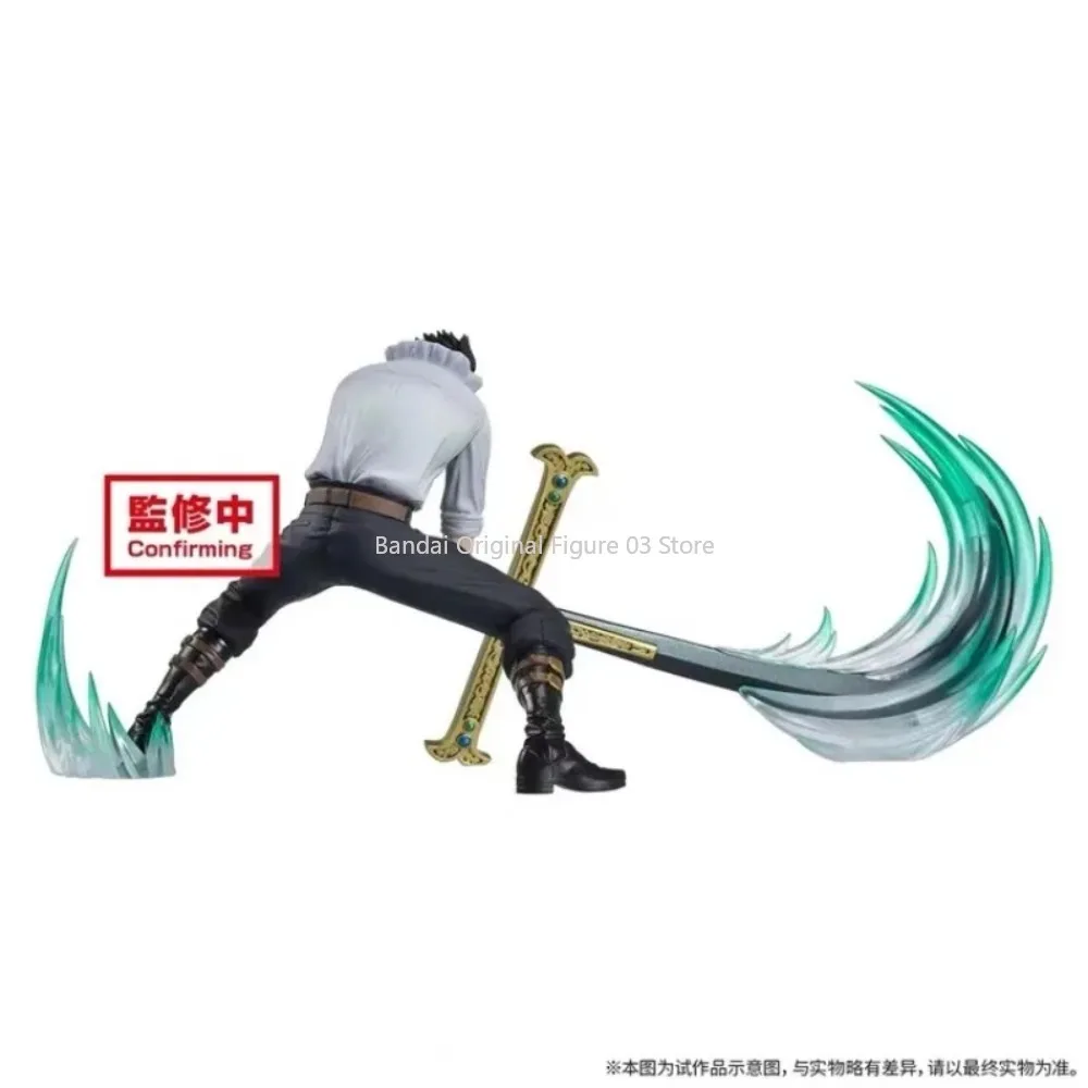 Em estoque bandai banpresto dxf especial uma peça dracule mihawk anime figura de ação brinquedo presente modelo coleção hobby