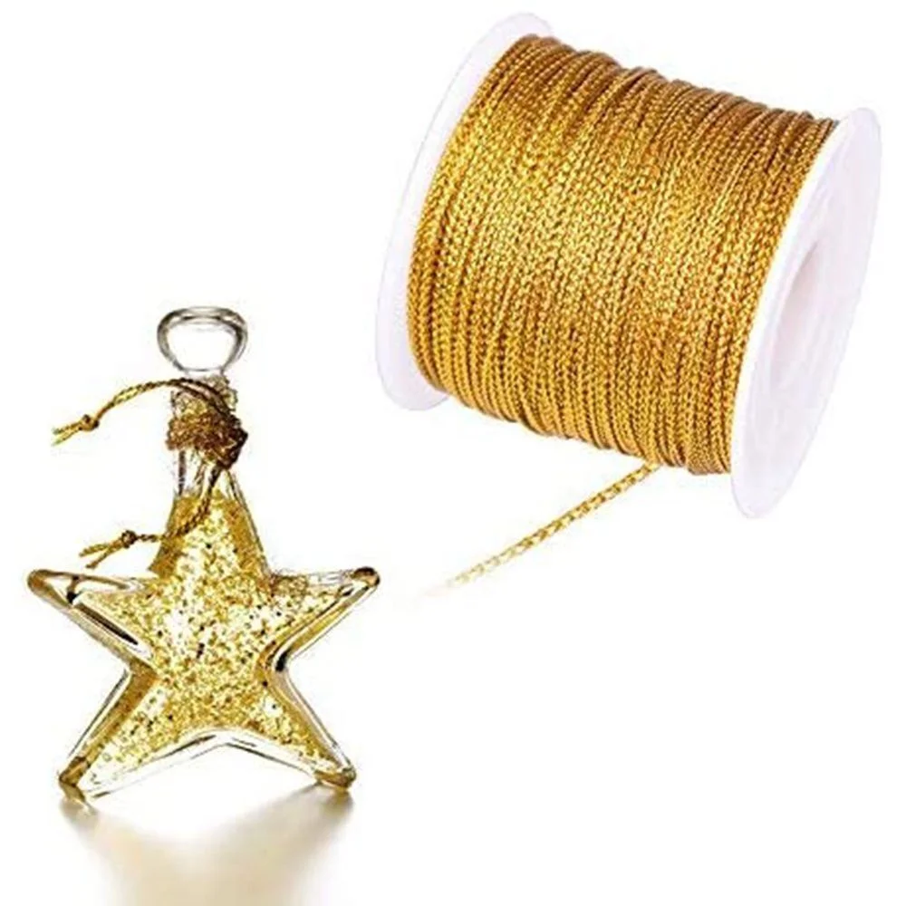 Christmas Strap Shiny Packaging Thread Tinsel String Metallic Ribbon For Fashion Accessories Festivals And Celebrations Gift