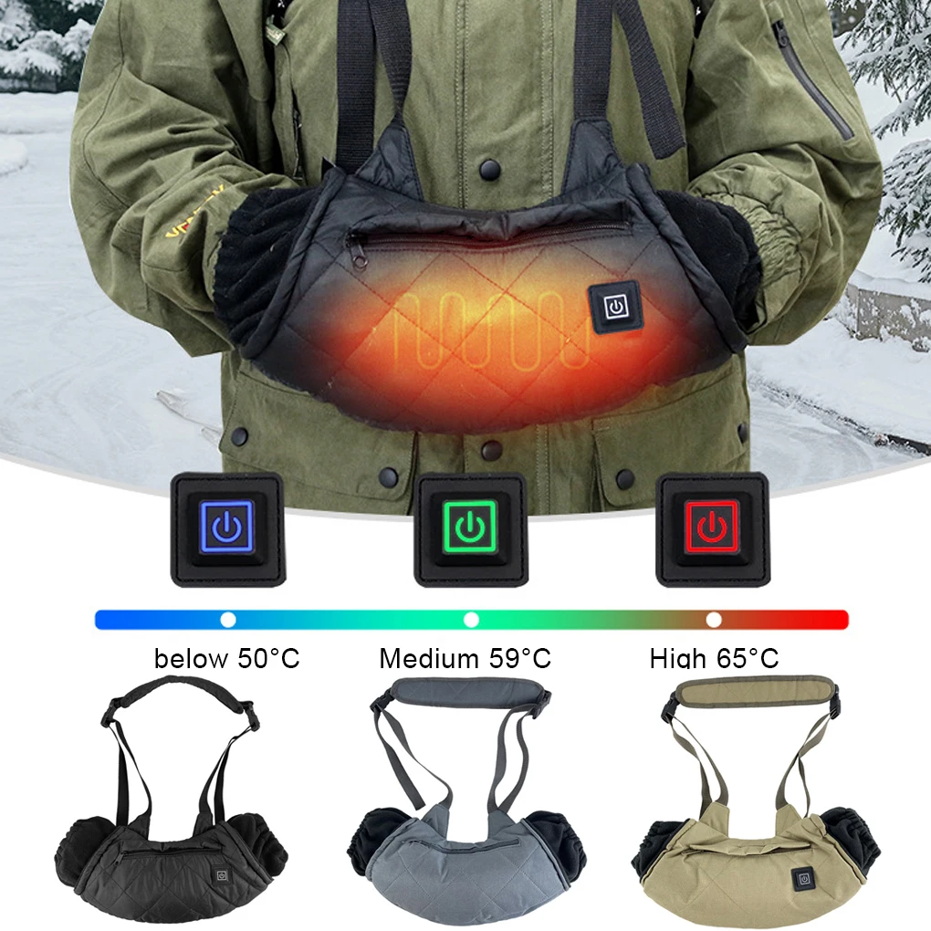 USB Electric Heated Warm Gloves 3 Shift Temperature Control Winter Hand Warmer Waterproof Heating Gloves Hunting Accessories