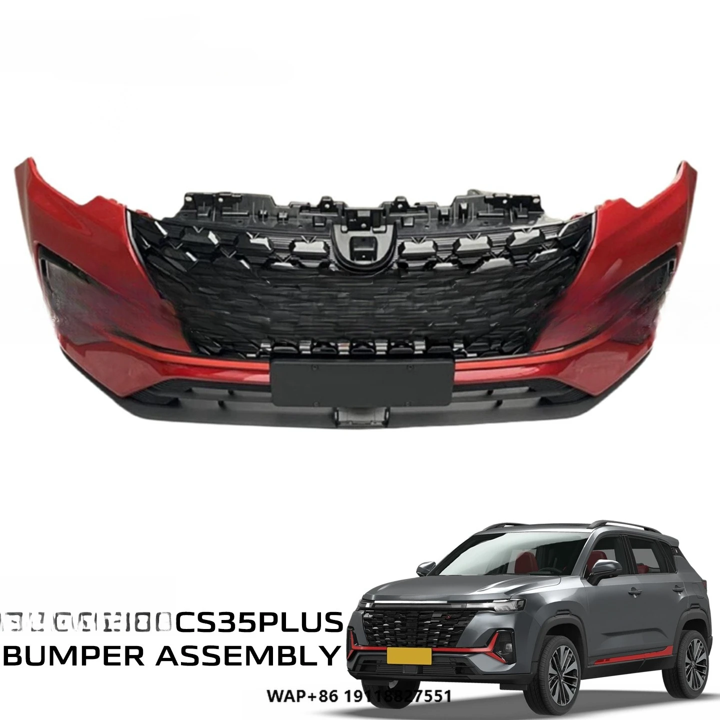 

Genuine Front Rear Bumper Set for CS35 PLUS OEM Complete Assembly with Fog Light Mounts Grille OEM S111F271301-0209