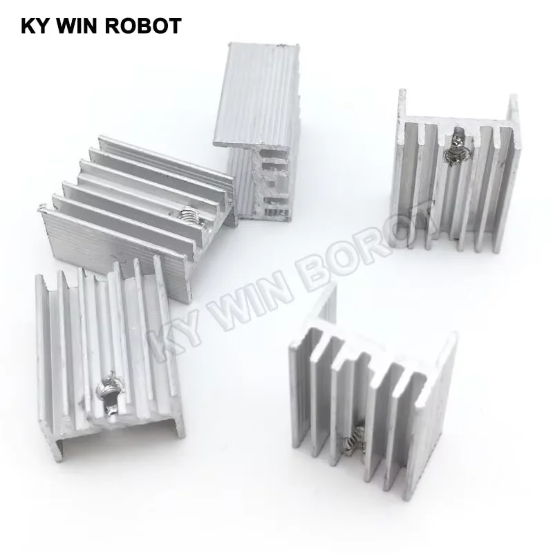 10 Stück Aluminium TO-220 Kühlkörper TO 220 Kühlkörper Transistor Kühler TO220 Kühler Kühlung 20*15*10MM