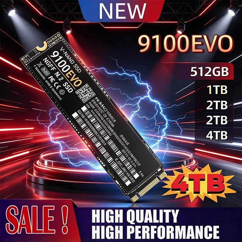 New 9100 EVO M.2 2280 NGFF PCIe 3.0 SSD Internal Solid State Drive 4TB For Laptop Desktop PC Storage