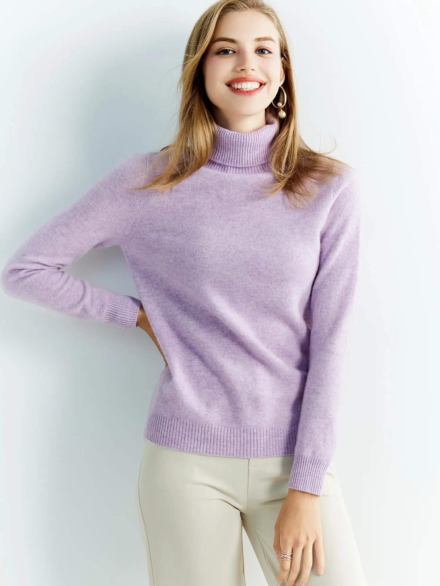 Gestrickte Pullover Kaschmir Pullover frauen 100% Merino Wolle Rollkragen Mode Pullover Winter Herbst Jumper Top Weibliche Kleidung – Detail 13