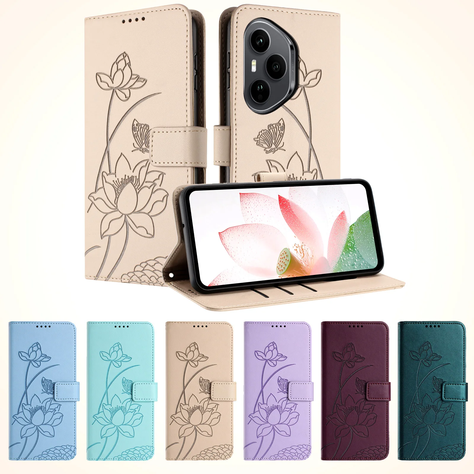 Blume Leder Telefon Brieftasche Fall Buch Stehen Für Honor 400 Pro 5G 200 90 Lite X9c X8c X7c X6c X9b X8b X7b X6b X5b Plus X6a Abdeckung