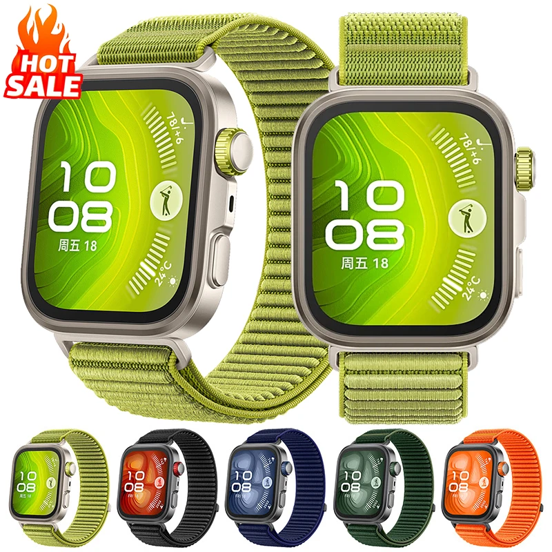 

Field Nylon Loop Strap for Huawei Watch Fit 4 Pro Woven Sports Smartwatch Wristband for Huawei Watch Fit 3/4 Bracelet Watchband