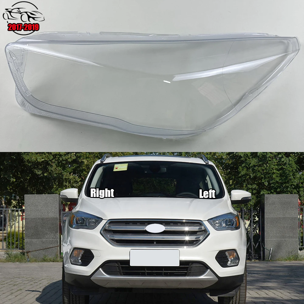 

For Ford Kuga 2017 2018 2019 Car Accessories Transparent Lampshade Headlamp Cover Lamp Shade Headlight Shell Lens Plexiglass