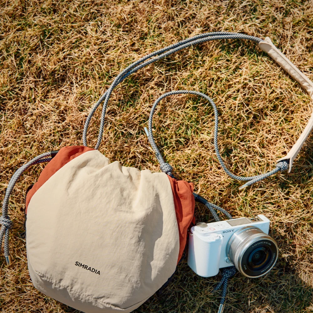 

Брызгозащищенная сумка для камеры из ткани Оксфорд, сумка для хранения объективов для фотосъемки, сумка на шнурке в горном стиле, сумка через плечо