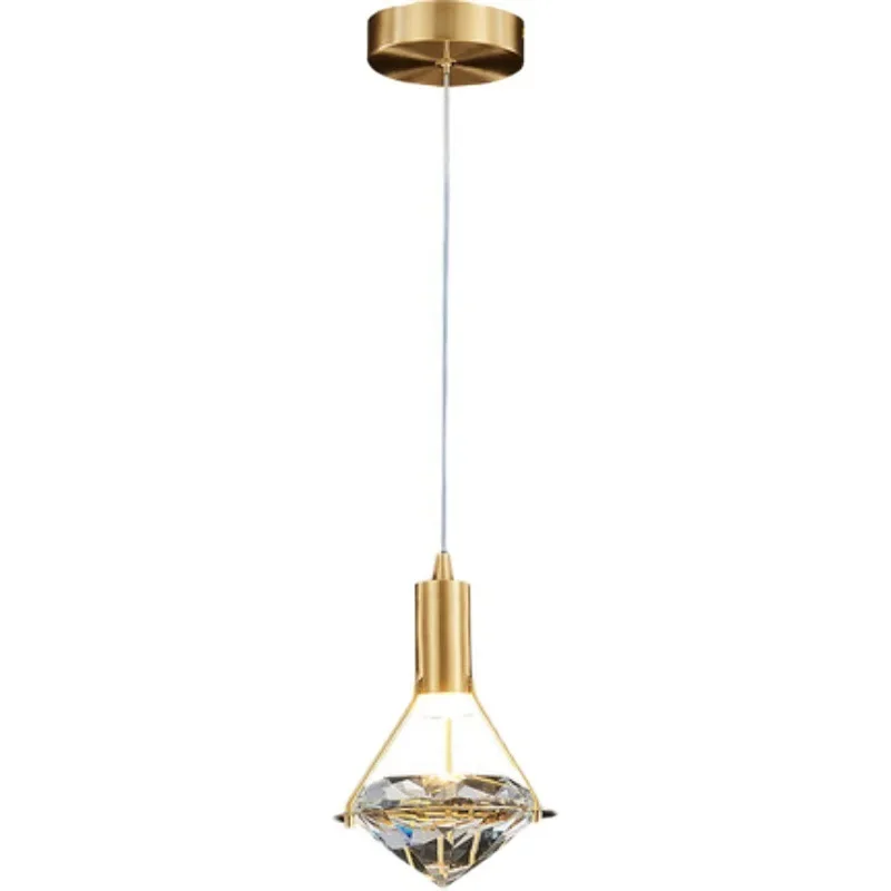 Light luxury all-copper diamond crystal chandelier Nordic modern simple Internet celebrity living room dining room bedroom