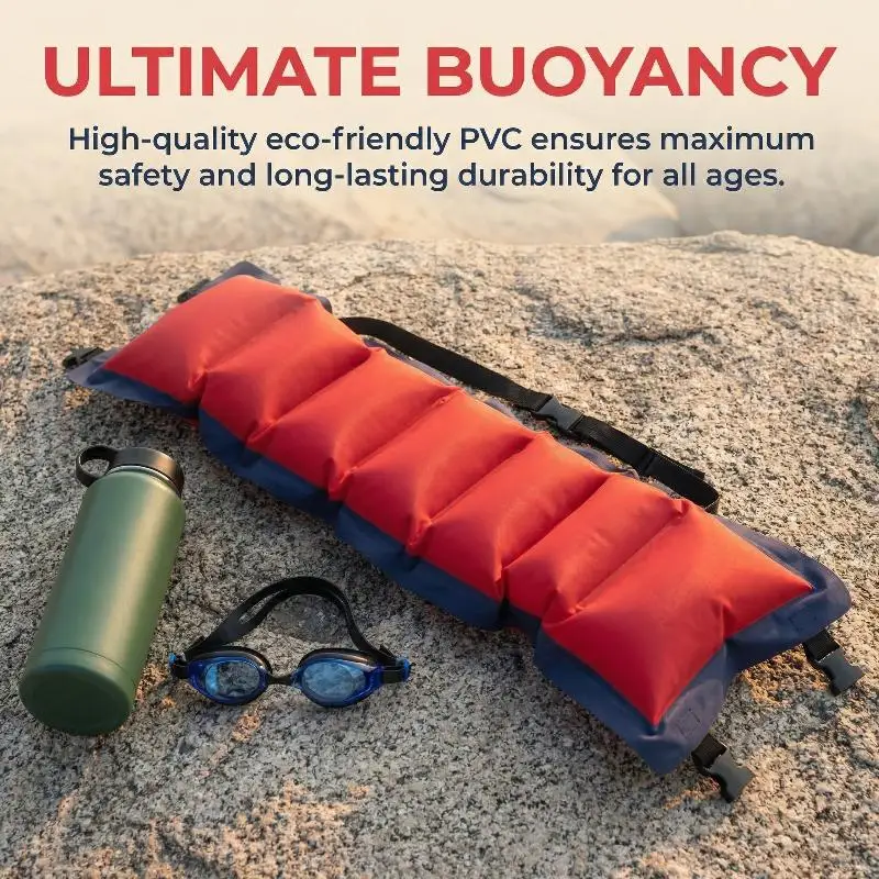 Adjustable Inflatable Swim Floating Belt Safety Aid for Adults Children Swimming Learning Training
