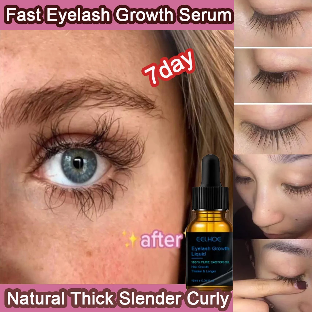 

Castor Oil Eyelash Growth Serum 7 Days Fast Solution Natural Curl Thicken Eyelashes Lifting Enhancer Eye Lash Care Beauty Makeup