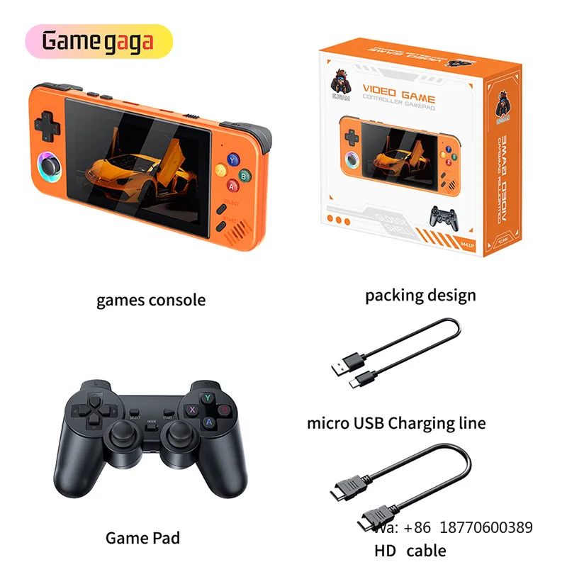 Gamegaga Hot M41P Handheld Game Console 2.4g Wireless Gameppad 64G 20000 Games M41 Handheld Game Player TV Output MP3 Video view 4