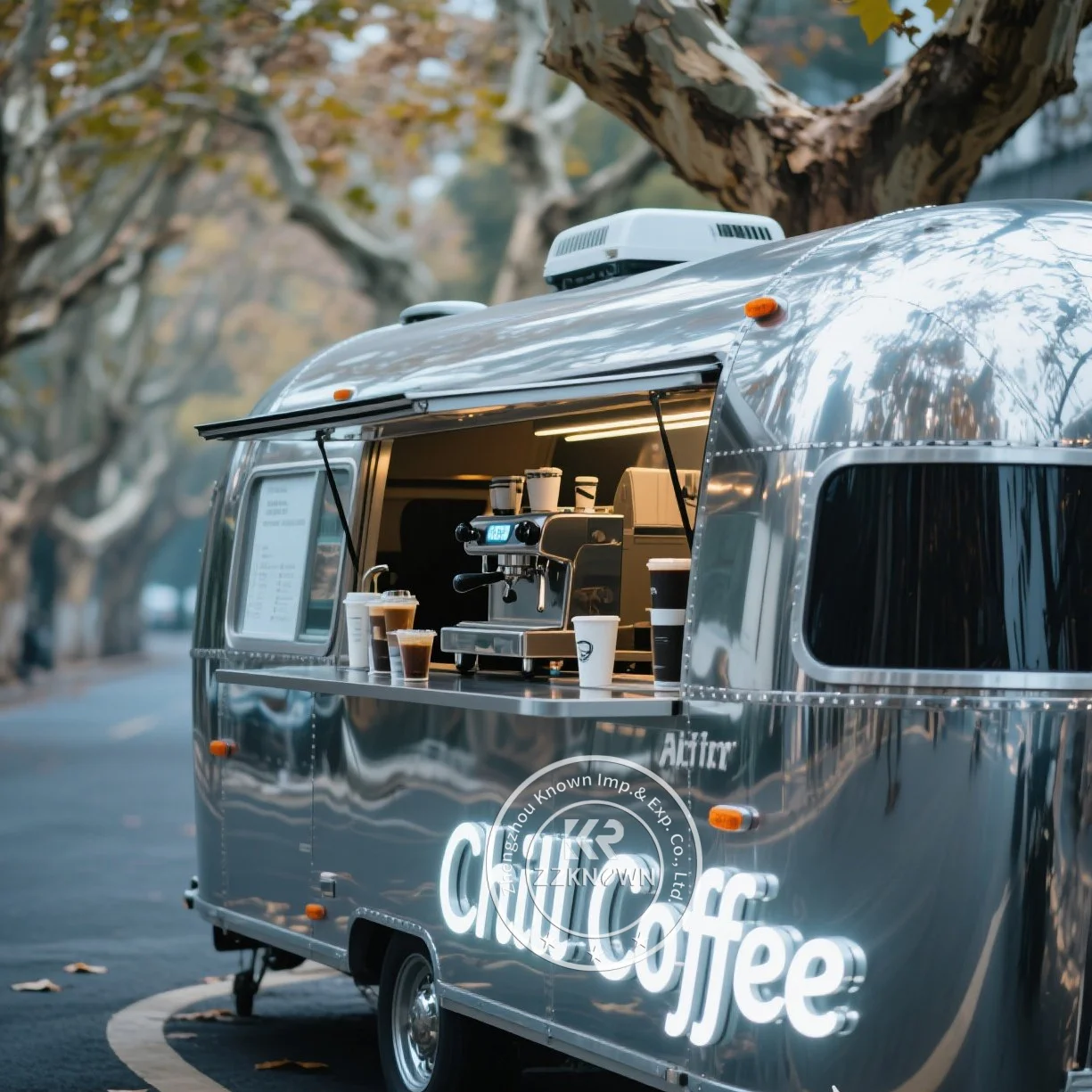 2025 Pizza Hot Dog Fast Food Cart Stainless Steel Coffee Ice Cream Vending Truck Restaurant Mobile Food Trailer