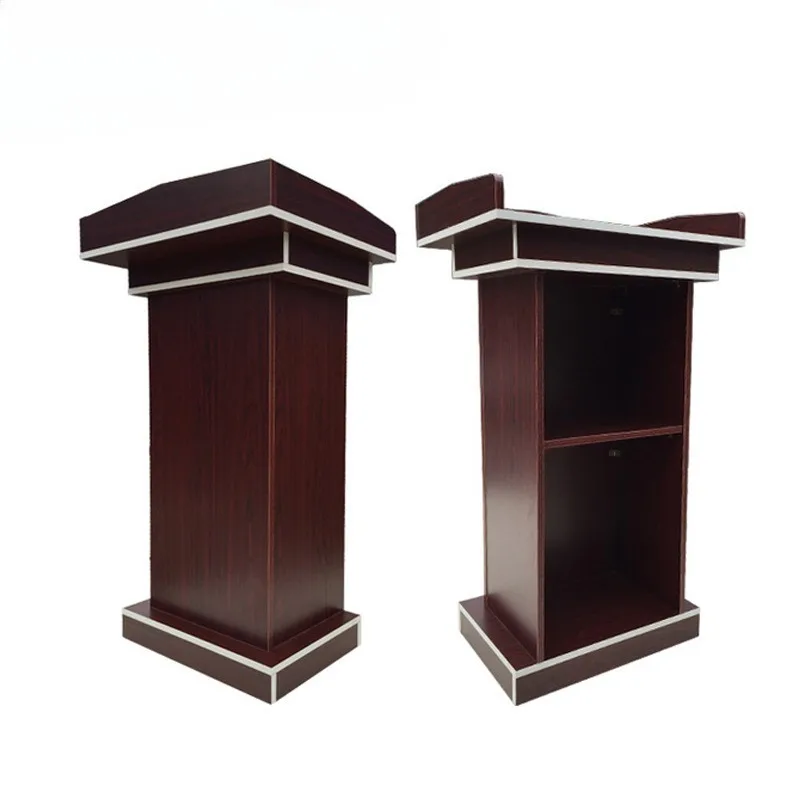 

Chinese-style lectern Solid wood leather lectern Teacher lectern