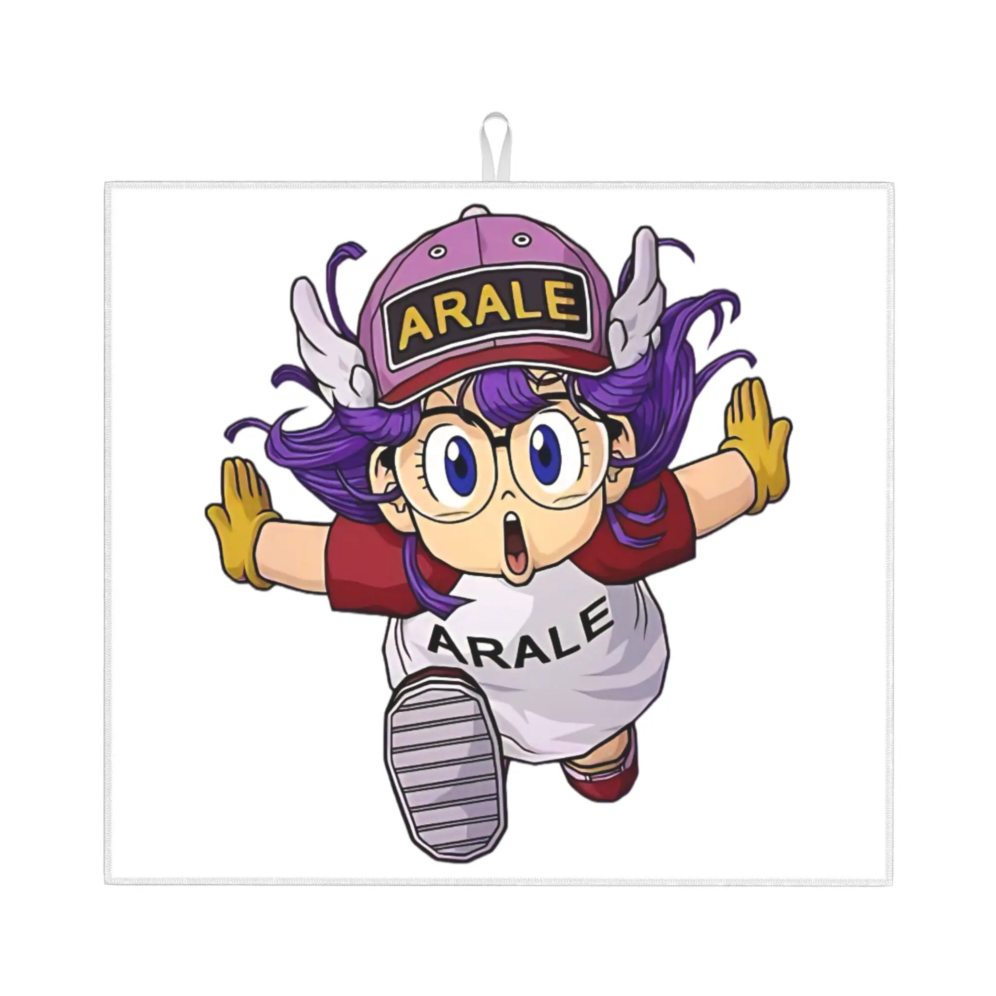 Drying Mat For Kitchen Cartoon Comics Arale Dr Slump Barware Tableware Oil Proof Reusable  Washable Kitchen Sink Drying Pad