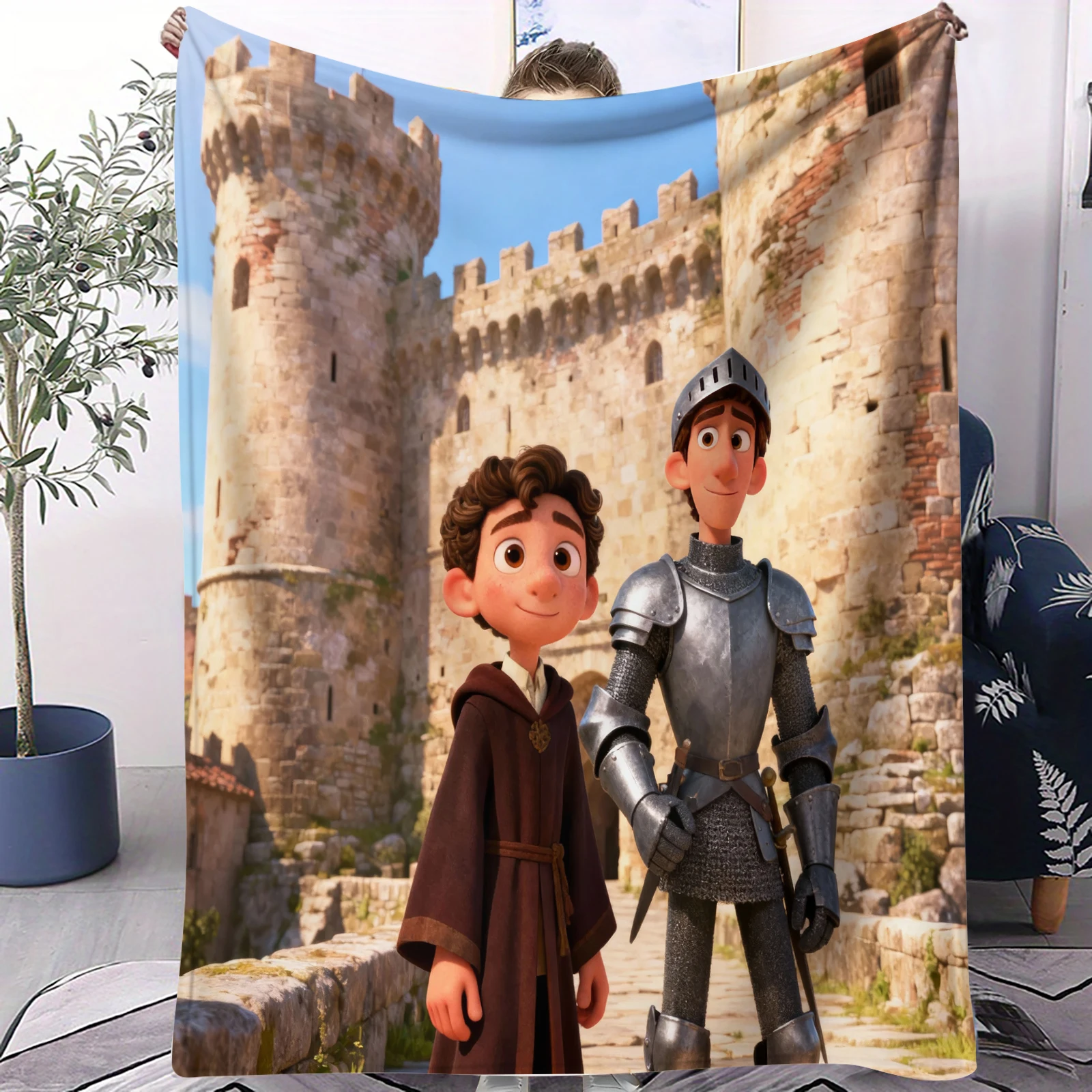 Cartoon Luca Printed Blanket Flannel Warm Blanket Throw Home Office Soft Blankets Home Sofa Decor Camping Kids Boy Girl Gift