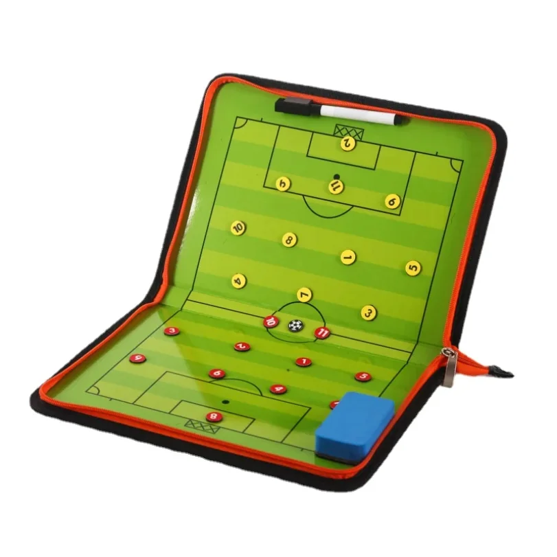 Coach Tactical Board Magnetic Zipper Football Tactical Board Coach Tactical Board Foldable Strategy Board with Pen Clipboard Hot #2