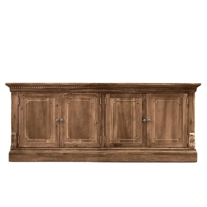

American solid wood TV cabinet, French TV cabinet, locker, living room furniture retro small apartment floor cabinet retro