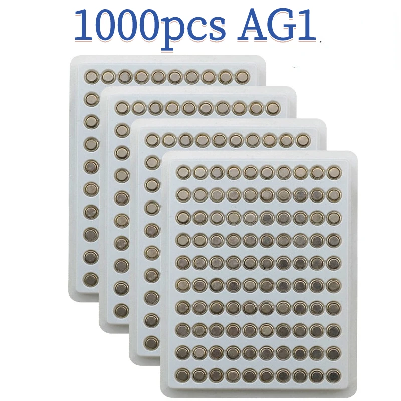 1000pcs AG1 LR621 SR621 164 Button Batteries LR621W CX60 364A Cell Coin Alkaline Battery 1.55V TR621SW For Watch Toys Remote