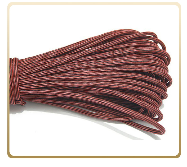 1 Stück 550 Paracord Fallschirmschnur Lanyard Mil Spec Typ III 7 Strang Kern 100 FT 27 Farben zum Klettern Camping Schnalle Armband – Detail 14