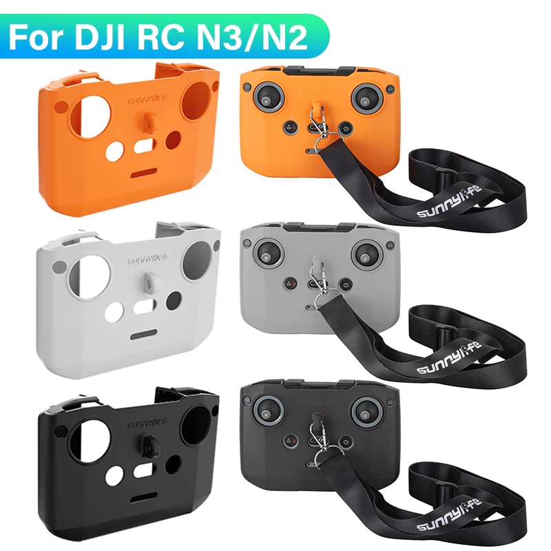 Silicone Cover For DJI RC N3/N2/N1 Dust-proof Protective Cover Strap For DJI Flip/Neo/Air 3S/Mini 4 Pro/4K Drone Accessories