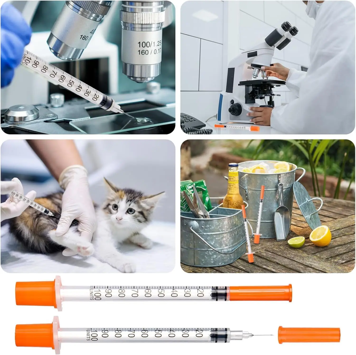 Disposable syringe 1ml / cc, individually packaged, precise and hygienic, laboratory-specific image 3