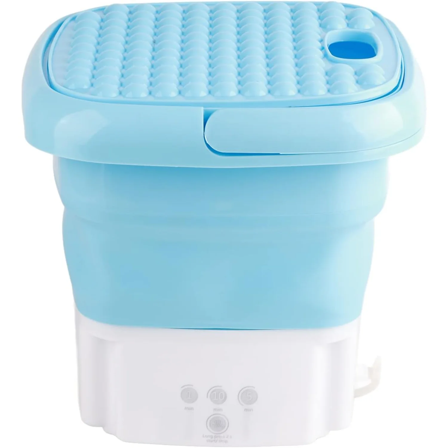 Portable Washing Machine, Foldable Small Washer Bucket Type Dehydrator 3Modes Deep Cleaning Half Automatic Wash Spin Dry Drainag