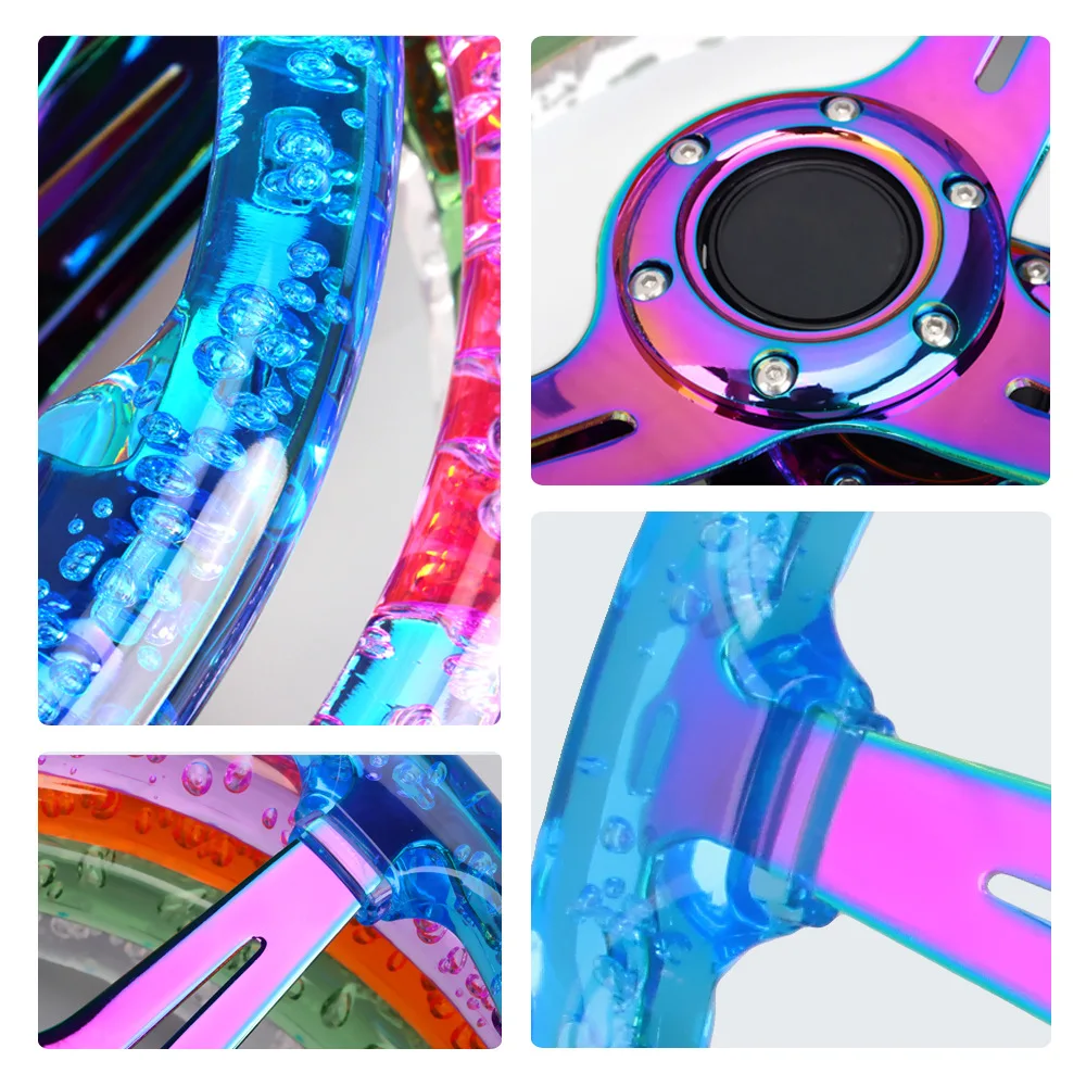 Acrylic Universal Transparent Steering Wheel 350mm 13inch Racing Steering Wheel