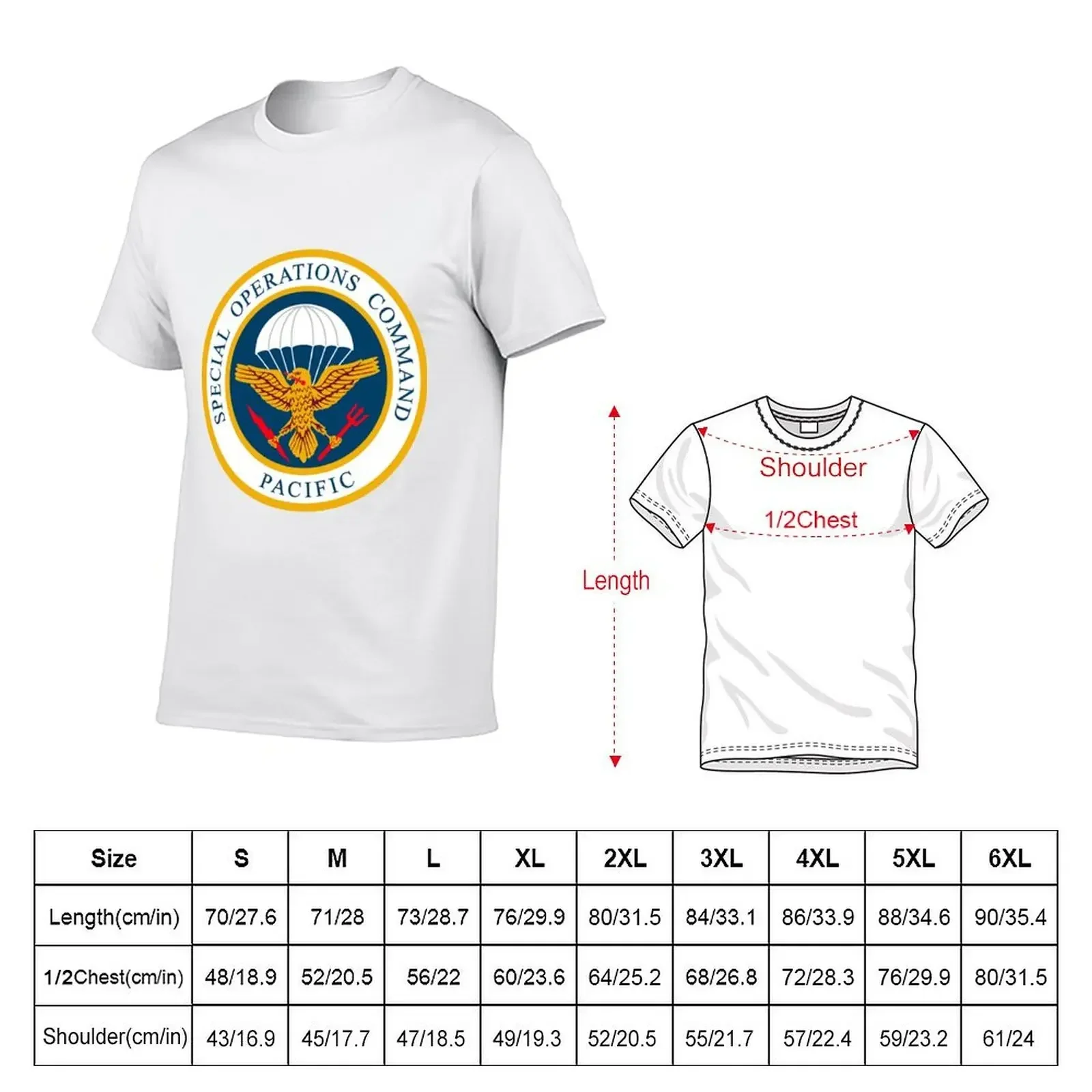 Special Operations Command, Pacific (SOCPAC) Crest T-Shirt plus sizes shirts graphic tee mens t shirt