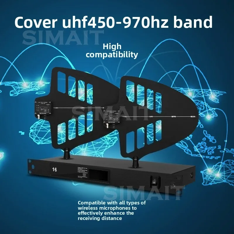 D216 Wireless Microphone Amplifier, Campus Stage Microphone 16 Channel/8 Channel