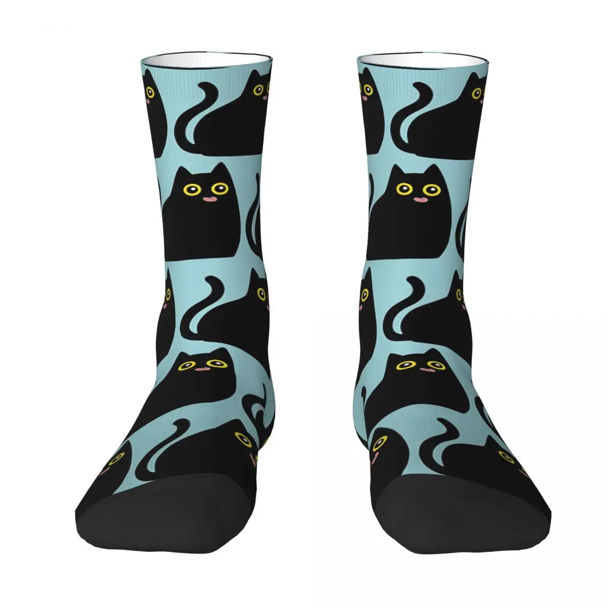 Copia De Black Cat With Tongue Out Adult Socks Unisex socks,men Socks women Socks