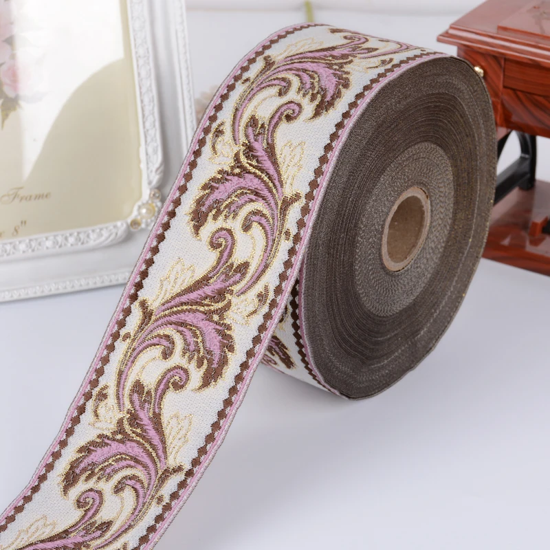 4CM/6CM/8CM Jacquard Ribbon Webbing Wholesale 25 Meters Sewing Strap Tape DIY Curtain Home Decoration Crafts