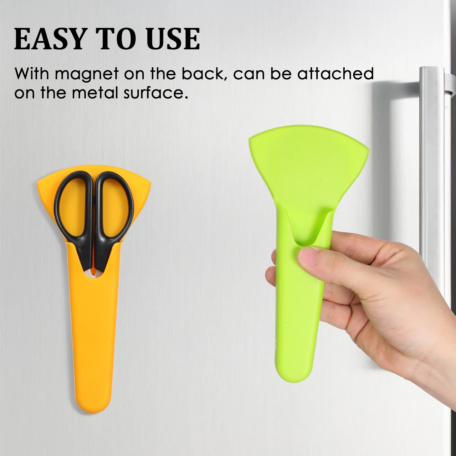ที่ครอบกรรไกรแม่เหล็ก 6 ชิ้น สำหรับช่างทำผม กรรไกรครัว ป้องกันความปลอดภัยบนตู้เย็นและพื้นผิวโลหะ